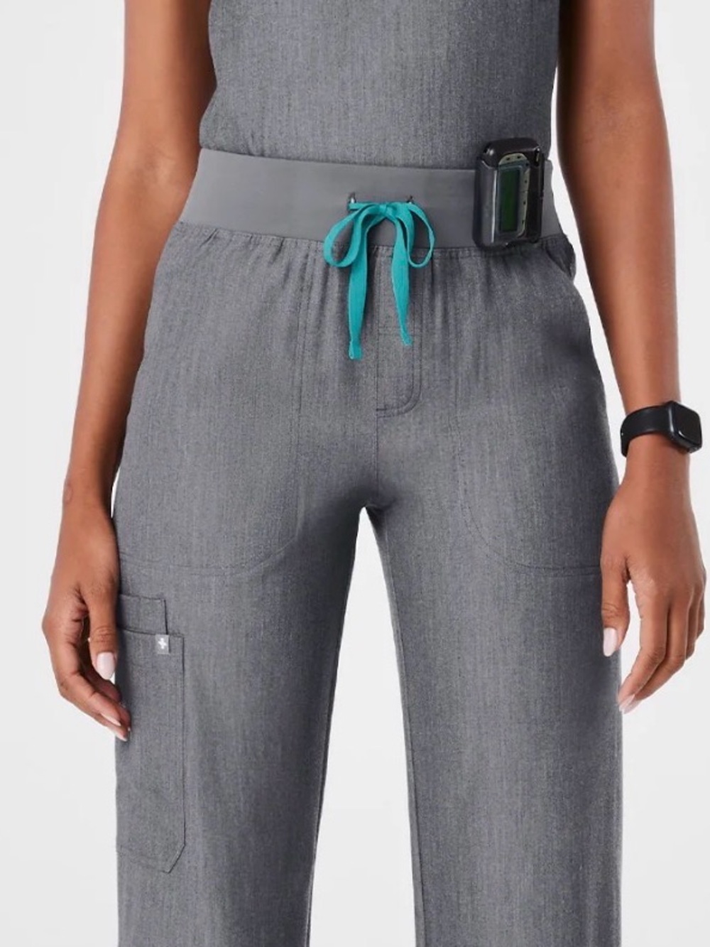 FIGS Isabel High-Rise Wide-Leg Scrub Pant GRAPHITE - Small T